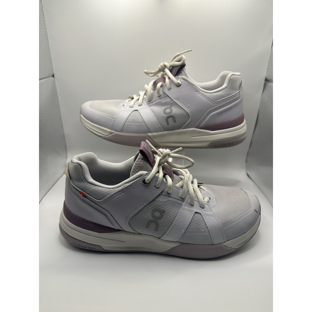 Once We Were Warriors White and Light Purple Athletic Sneakers